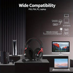 Computer Gamer Wireless Headset - Black