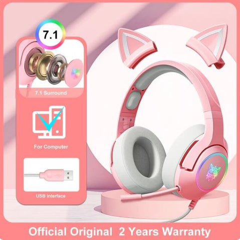 Computer Gamer Wireless Headset - Pink
