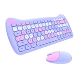 Computer Gamer 2.4G Wireless Quiet Small Keyboard Mouse Combo