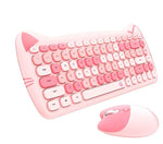Computer Gamer 2.4G Wireless Quiet Small Keyboard Mouse Combo