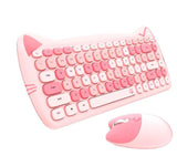 Computer Gamer 2.4G Wireless Quiet Small Keyboard Mouse Combo