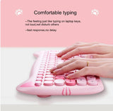 Computer Gamer 2.4G Wireless Quiet Small Keyboard Mouse Combo
