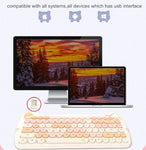 Computer Gamer 2.4G Wireless Quiet Small Keyboard Mouse Combo