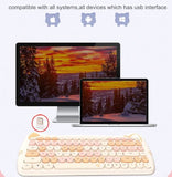 Computer Gamer 2.4G Wireless Quiet Small Keyboard Mouse Combo