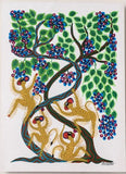 Elephant Grass: Handpainted Bhil Pithora Painting by Geeta Bariya (15 x 11 in)