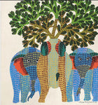 Original Gond Folk Art Painting by Gariba Singh Tekam (16 x 11 in)