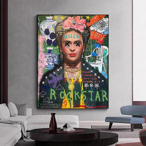 Frida Kahlo Graffiti Poster Print
