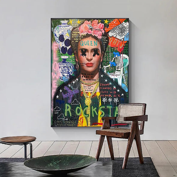 Frida Kahlo Graffiti Poster Print