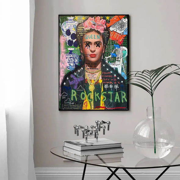 Frida Kahlo Graffiti Poster Print