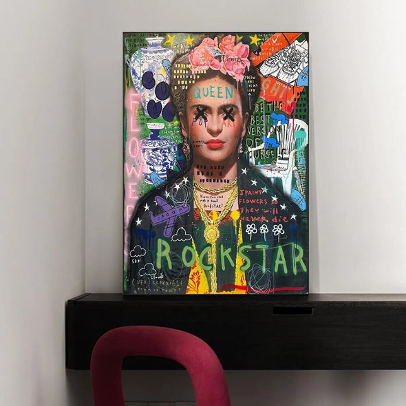 Frida Kahlo Graffiti Poster Print