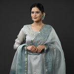Kota Doria Pure Silk Stitched Kurti Set - Extremely Limited