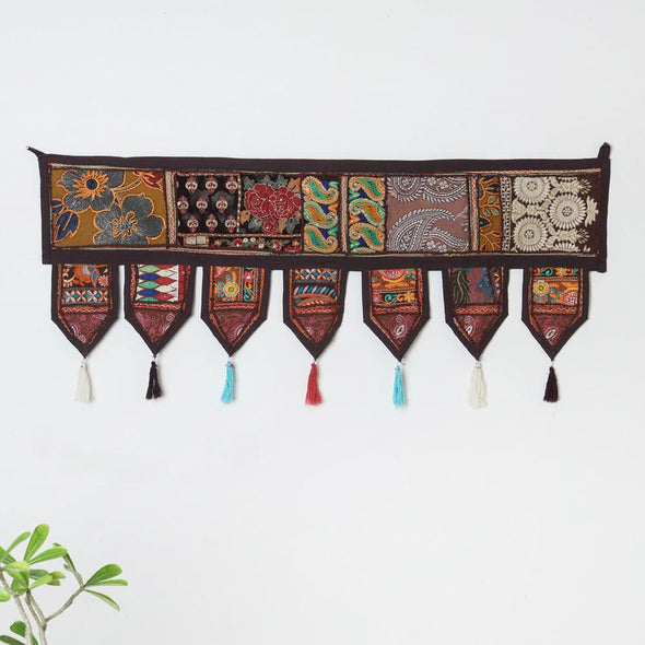 Khambadiya Patchwork Cotton Toran/Door Hanging - Extended, Rajasthan India