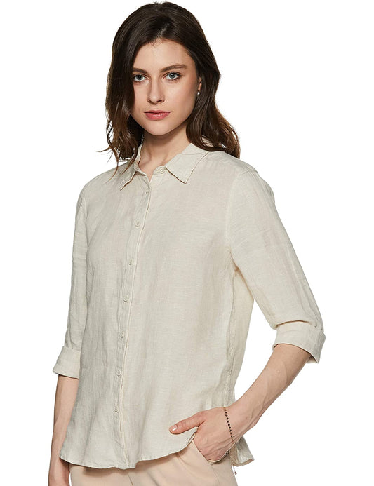 Classic M&S Style Linen Shirt