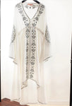 Asymmetrical embroidered maxi