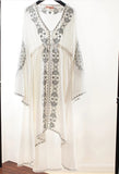 Asymmetrical embroidered maxi
