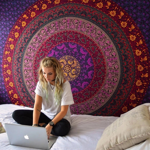 Energy Mandala Tapestry