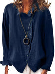 Cotton Linen Irregular Shirt