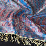 Handwoven Katan Silk Zari Woven Stole by Master Craftsman Maqbul Hasan, India
