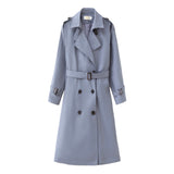 Trench Coat With Double-Breasted Styling - Fits Loosely