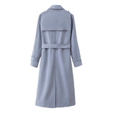 Trench Coat With Double-Breasted Styling - Fits Loosely