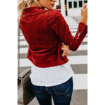 Short Velvet/Suede Style Vegan Jacket