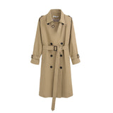 Trench Coat With Double-Breasted Styling - Fits Loosely