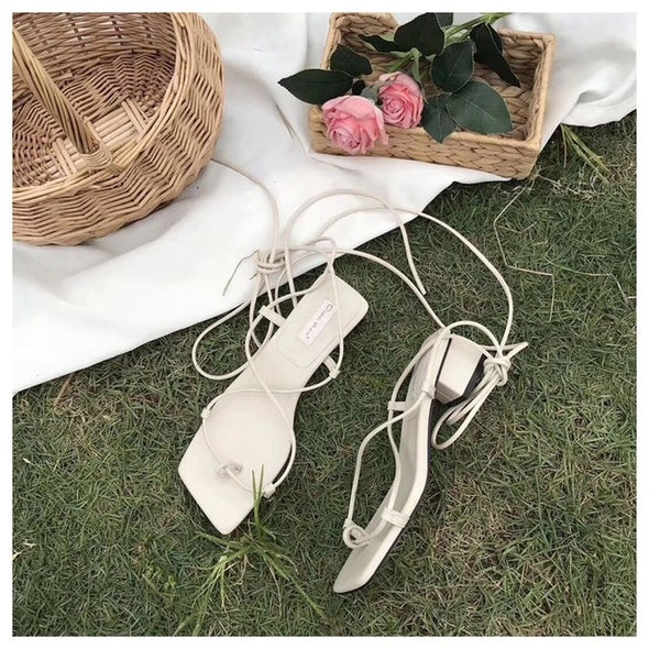 Gladiator Style Low Heel Sandal