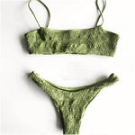 Figure Conscious, Padded, Push-up Padded Bra Bandage Bikini Set