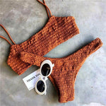 Figure Conscious, Padded, Push-up Padded Bra Bandage Bikini Set
