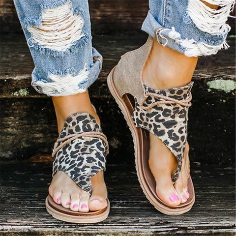 Racy Leopard Print Summer Sandal