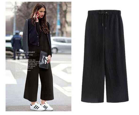 Woolen Ankle Length Pleated Pant