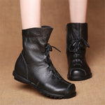 Genuine Leather Split Retro Boot in 2 choices. Eligible for Circular Fashion Discounts!