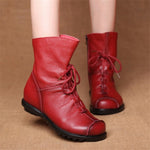 Genuine Leather Split Retro Boot in 2 choices. Eligible for Circular Fashion Discounts!