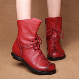 Genuine Leather Split Retro Boot in 2 choices. Eligible for Circular Fashion Discounts!