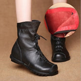 Genuine Leather Split Retro Boot in 2 choices. Eligible for Circular Fashion Discounts!