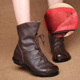 Genuine Leather Split Retro Boot in 2 choices. Eligible for Circular Fashion Discounts!