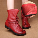 Genuine Leather Split Retro Boot in 2 choices. Eligible for Circular Fashion Discounts!