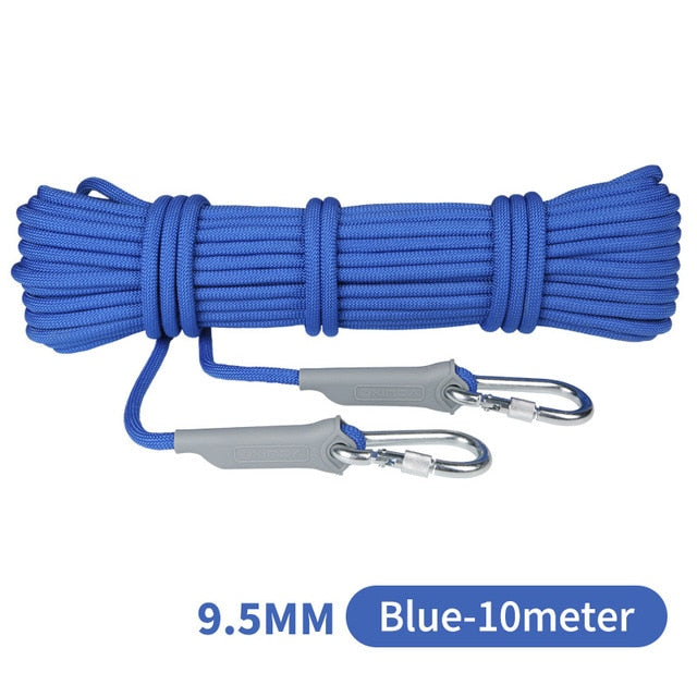 XINDA 10M Professional Rock Climbing Cord Outdoor Hiking Accessories Rope 9.5mm Diameter 2600lbs High Strength Cord Safety Rope