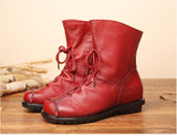 Genuine Leather Split Retro Boot in 2 choices. Eligible for Circular Fashion Discounts!