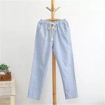 Summer Striped Capri Pants