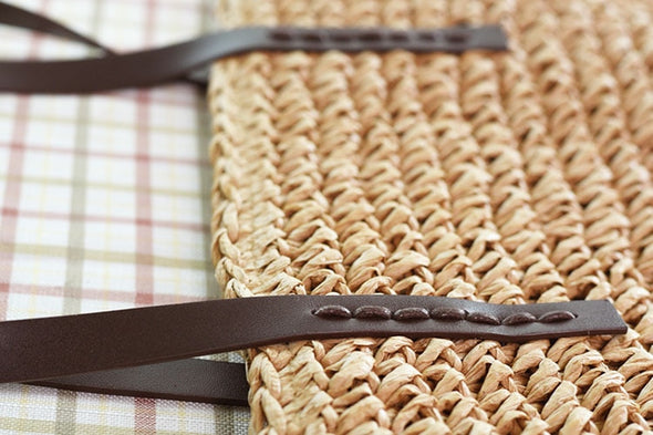 Woven Straw Boho Tote
