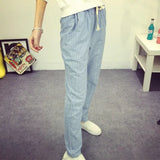 Summer Striped Capri Pants