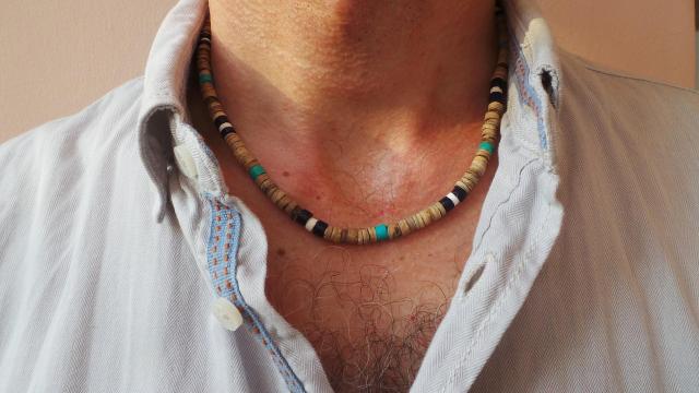 Tribal Necklace w/Eye Black Onyx