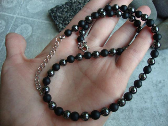 Tribal Necklace w/Eye Black Onyx