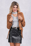 Suede Moto Jacket