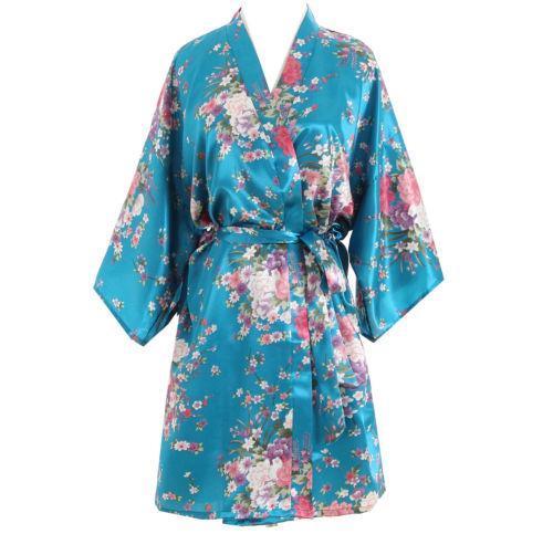 Satin Short Kimono Robe