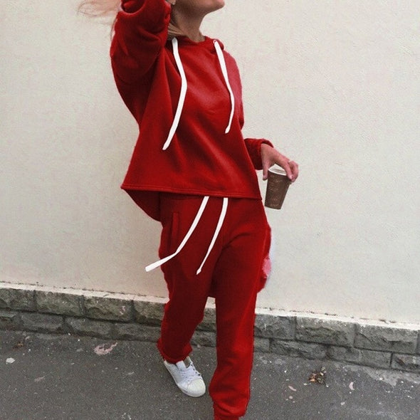 Comfort Casual/Chic Long Sleeve Tracksuit 2 Pieces