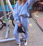 Comfort Casual/Chic Long Sleeve Tracksuit 2 Pieces