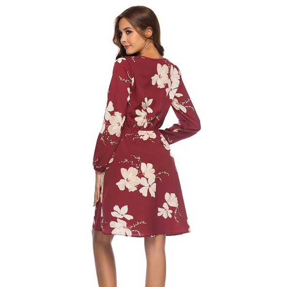 Blended Floral Knee-Length